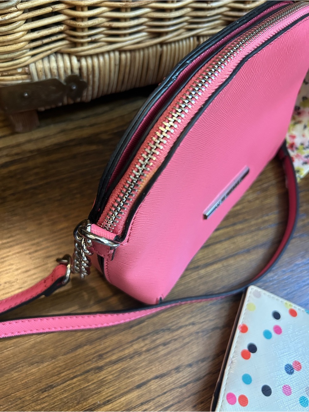 Kate Spade Pink polka dot wallet and Steve Madden Crossbody Bag - Picture 15 of 16